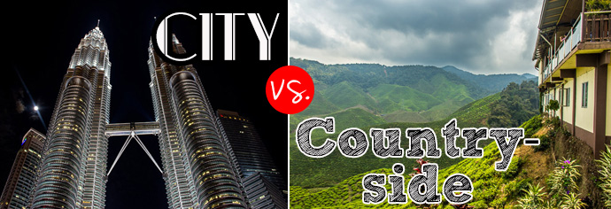 City vs. Countryside. Why you should see both when traveling.